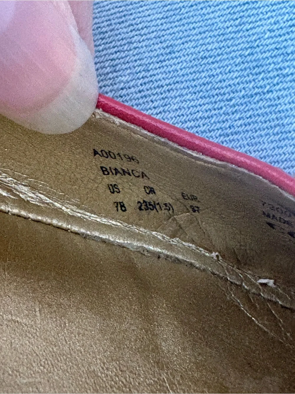 COACH ‘Bianca’ Red Pebbled Leather Ballet Flat Size 7